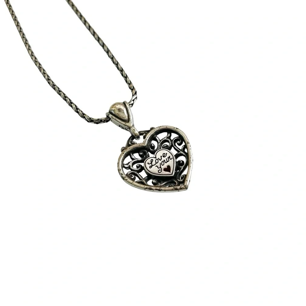 AUTHENTIC BRIGHTON COLLECTIBLES Necklace Pendant Charm GO RED FOR WOMEN With Tin - Picture 7 of 12